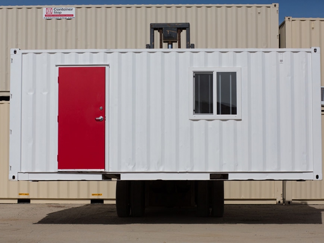 Custom Shipping Container with red door and window