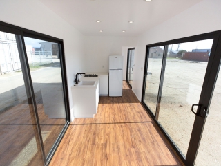 Inside of custom shipping container