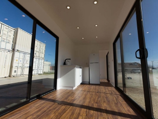 Inside of custom shipping container